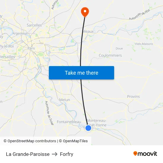 La Grande-Paroisse to Forfry map