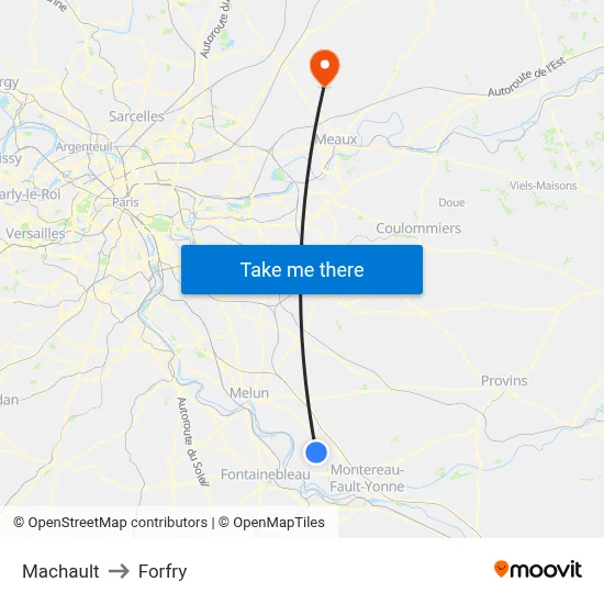 Machault to Forfry map