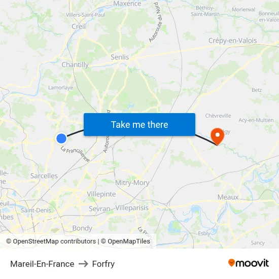 Mareil-En-France to Forfry map