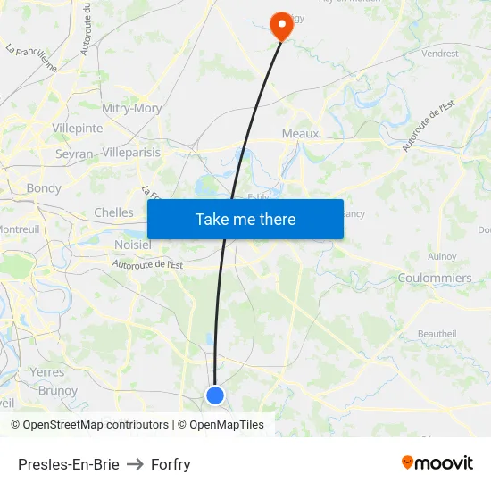Presles-En-Brie to Forfry map