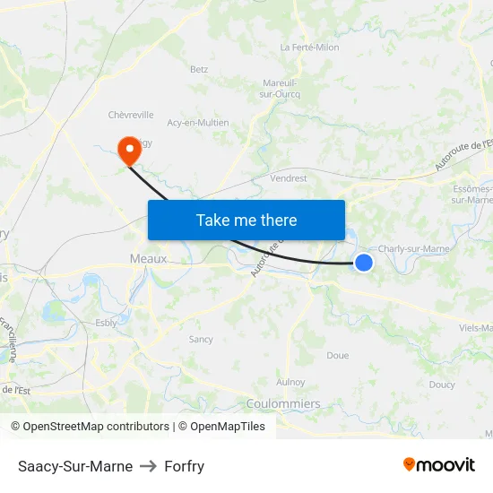 Saacy-Sur-Marne to Forfry map