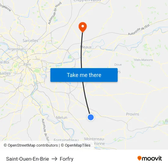 Saint-Ouen-En-Brie to Forfry map