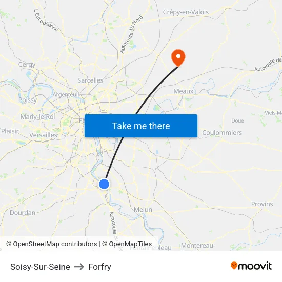 Soisy-Sur-Seine to Forfry map