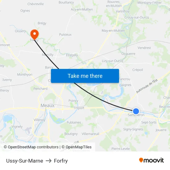 Ussy-Sur-Marne to Forfry map