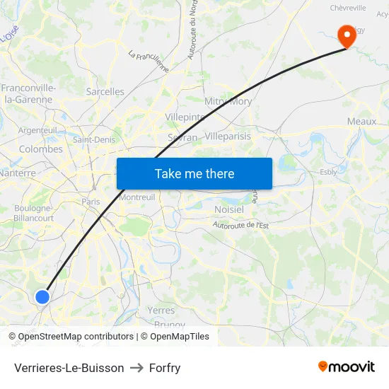 Verrieres-Le-Buisson to Forfry map