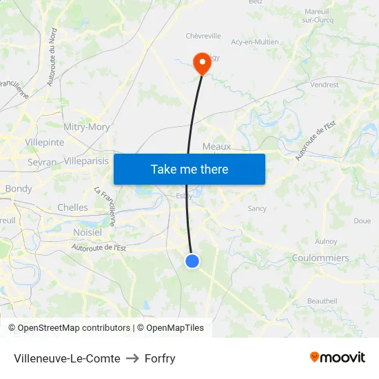 Villeneuve-Le-Comte to Forfry map