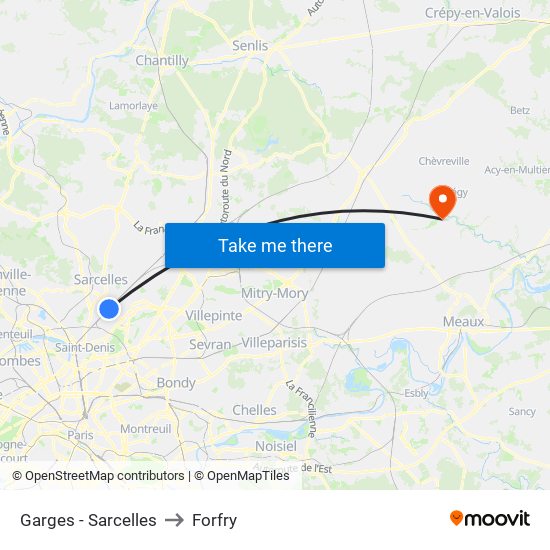 Garges - Sarcelles to Forfry map