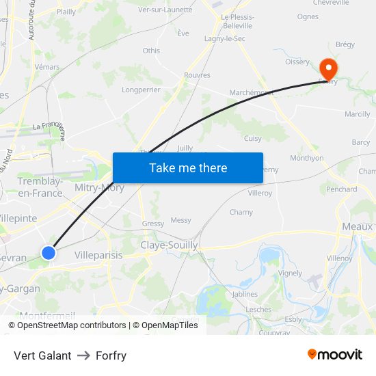 Vert Galant to Forfry map