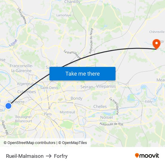 Rueil-Malmaison to Forfry map