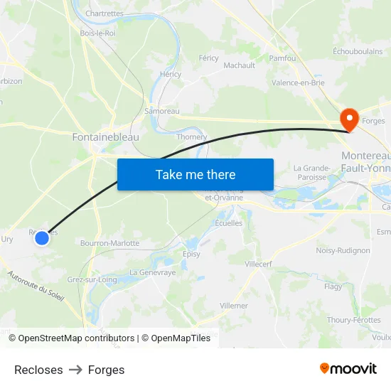 Recloses to Forges map