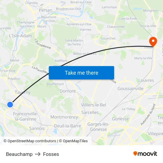 Beauchamp to Fosses map