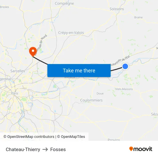 Chateau-Thierry to Fosses map
