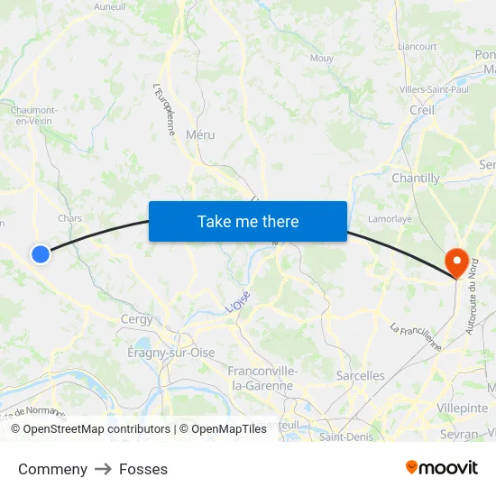 Commeny to Fosses map