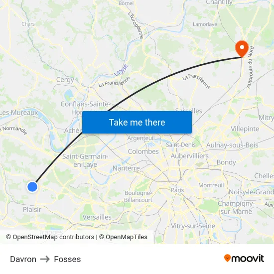 Davron to Fosses map
