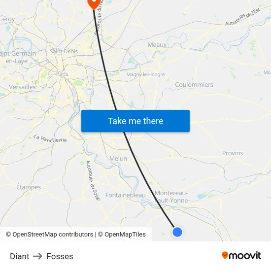 Diant to Fosses map