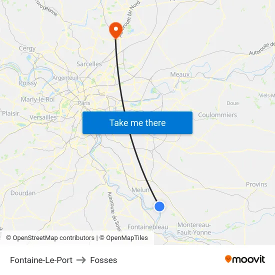 Fontaine-Le-Port to Fosses map