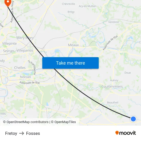 Fretoy to Fosses map
