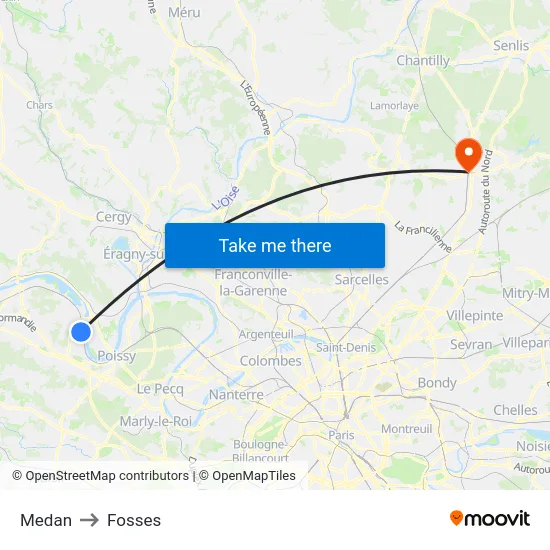 Medan to Fosses map