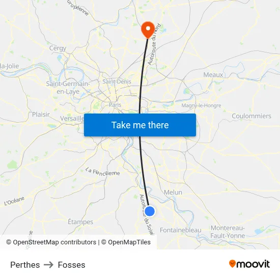 Perthes to Fosses map