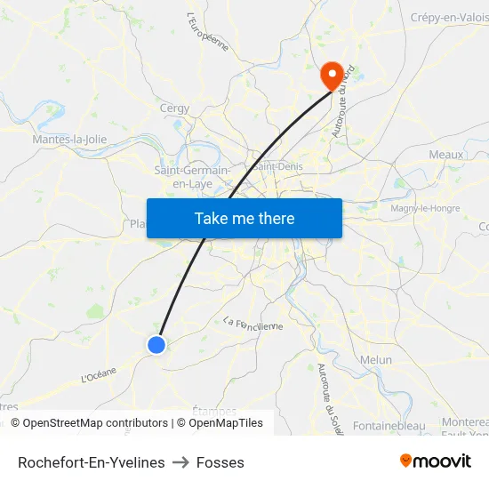 Rochefort-En-Yvelines to Fosses map