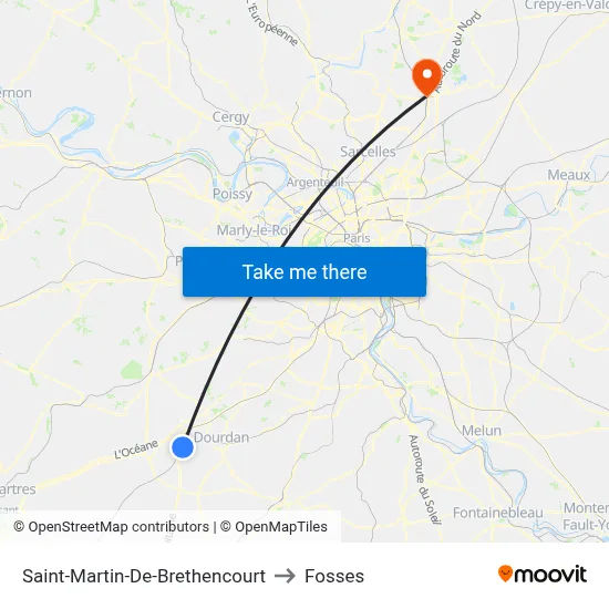 Saint-Martin-De-Brethencourt to Fosses map