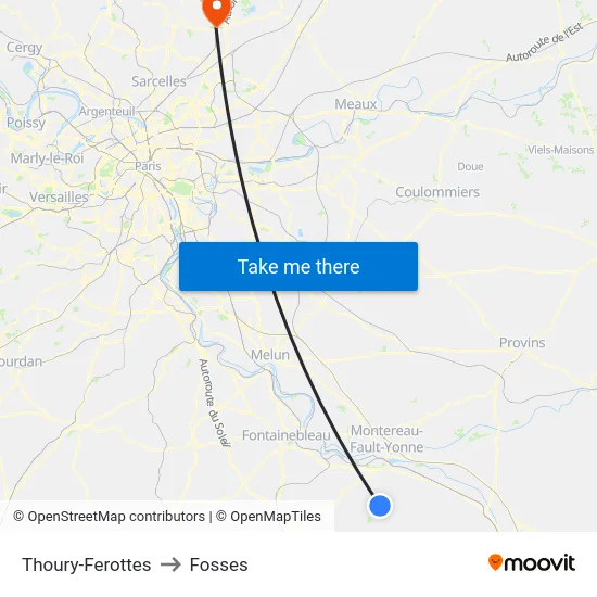Thoury-Ferottes to Fosses map