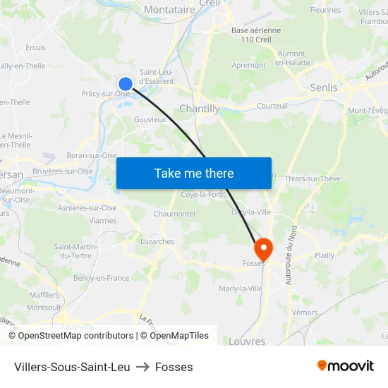 Villers-Sous-Saint-Leu to Fosses map