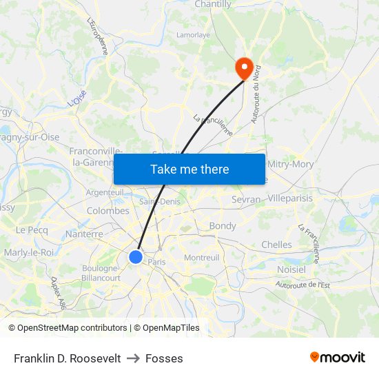 Franklin D. Roosevelt to Fosses map