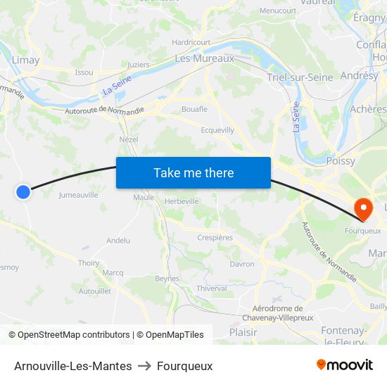 Arnouville-Les-Mantes to Fourqueux map