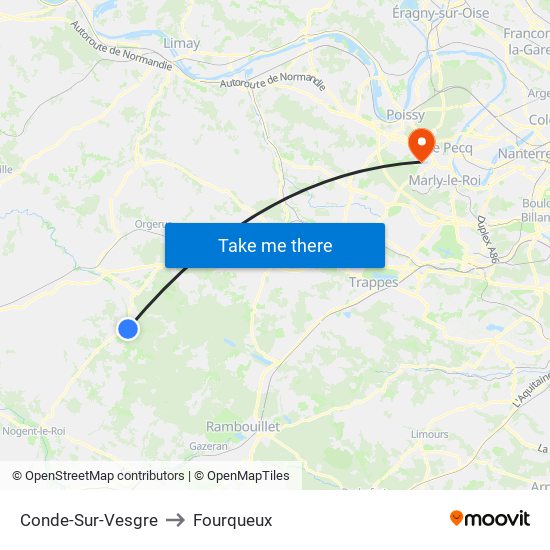 Conde-Sur-Vesgre to Fourqueux map