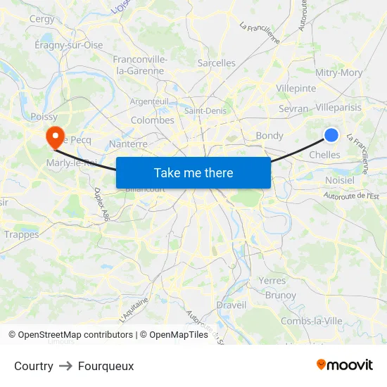 Courtry to Fourqueux map