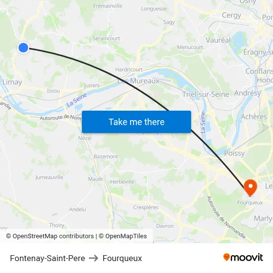 Fontenay-Saint-Pere to Fourqueux map