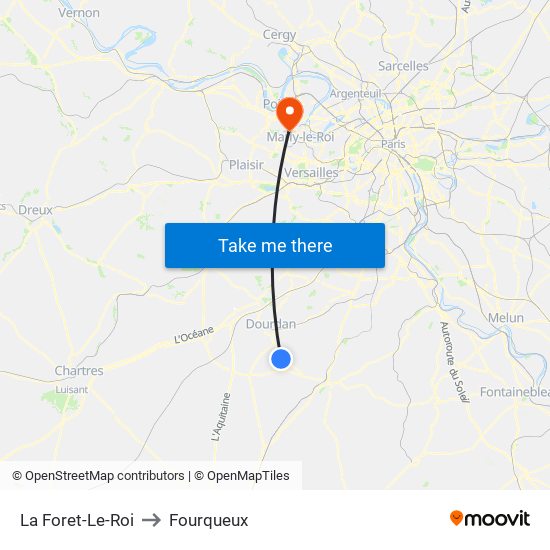 La Foret-Le-Roi to Fourqueux map