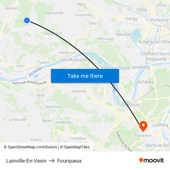 Lainville-En-Vexin to Fourqueux map
