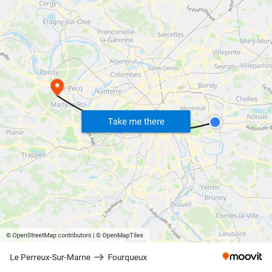 Le Perreux-Sur-Marne to Fourqueux map