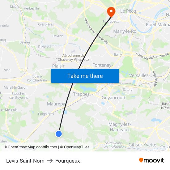 Levis-Saint-Nom to Fourqueux map