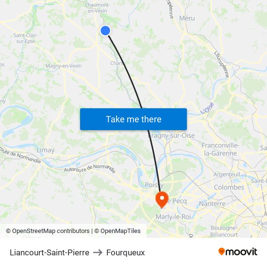 Liancourt-Saint-Pierre to Fourqueux map