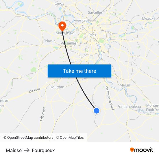 Maisse to Fourqueux map