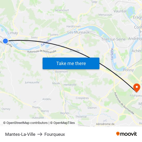 Mantes-La-Ville to Fourqueux map