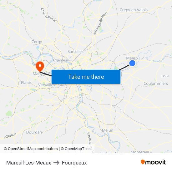 Mareuil-Les-Meaux to Fourqueux map