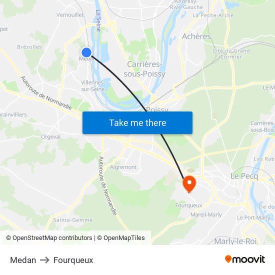 Medan to Fourqueux map