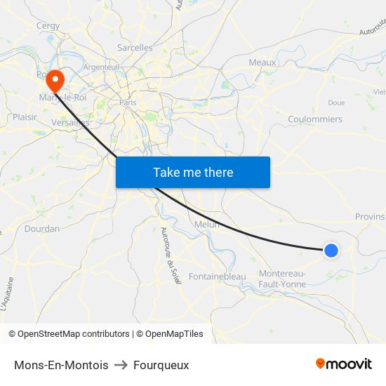 Mons-En-Montois to Fourqueux map