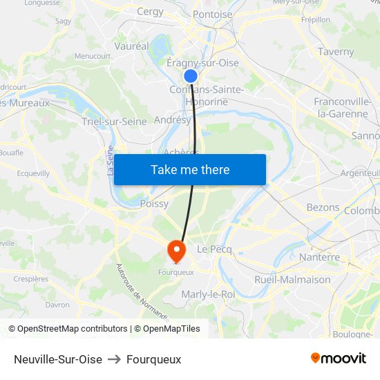 Neuville-Sur-Oise to Fourqueux map