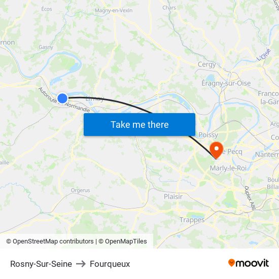 Rosny-Sur-Seine to Fourqueux map