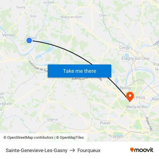 Sainte-Genevieve-Les-Gasny to Fourqueux map
