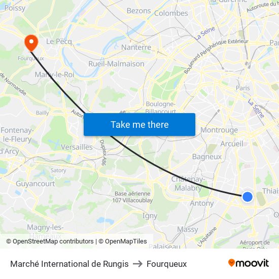 Marché International de Rungis to Fourqueux map