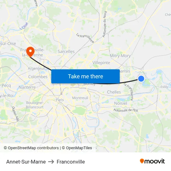 Annet-Sur-Marne to Franconville map