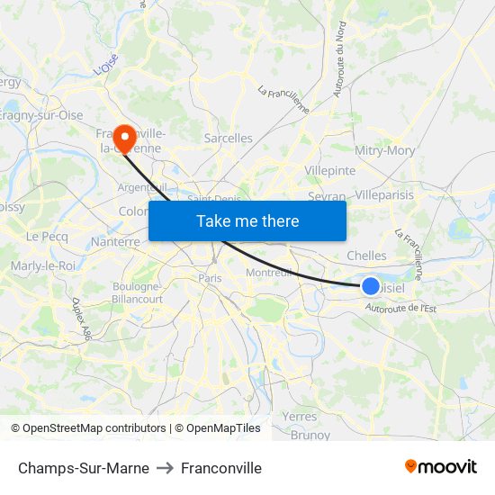 Champs-Sur-Marne to Franconville map