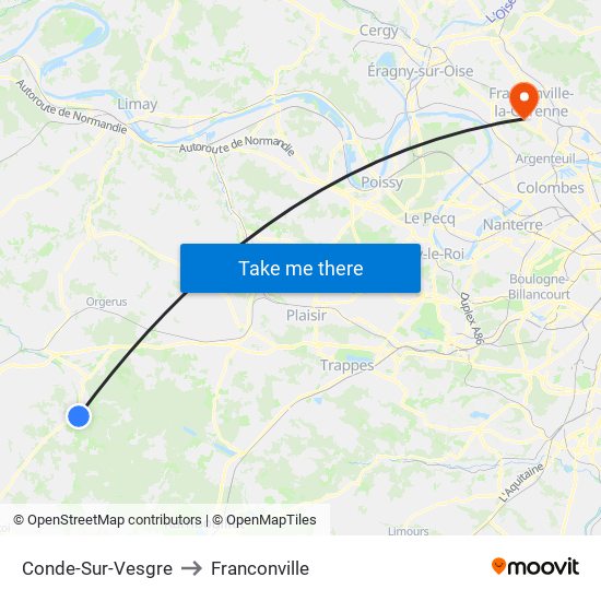 Conde-Sur-Vesgre to Franconville map