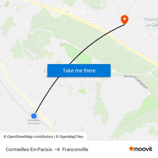 Cormeilles-En-Parisis to Franconville map